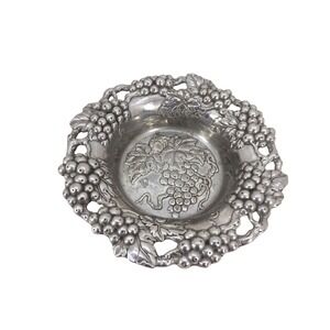 Arthur Court Grape Cluster Pewter Aluminum 1995 Vintage Wine Bottle Coaster